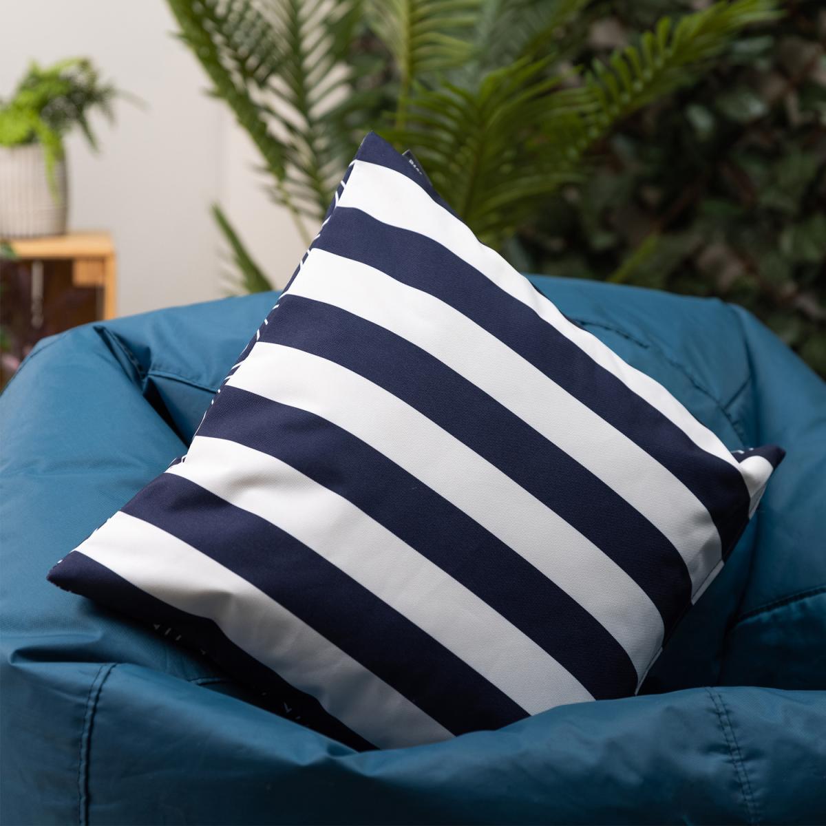 Veeva Deck Stripe Double Sided Print Outdoor Cushion Collection (Set of 4) - Pink – image 4