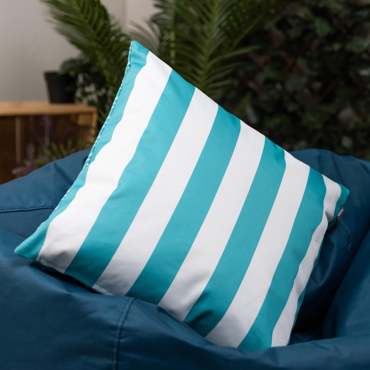 Veeva Deck Stripe Double Sided Print Outdoor Cushion Collection (Set of 4) - Pink – image 6