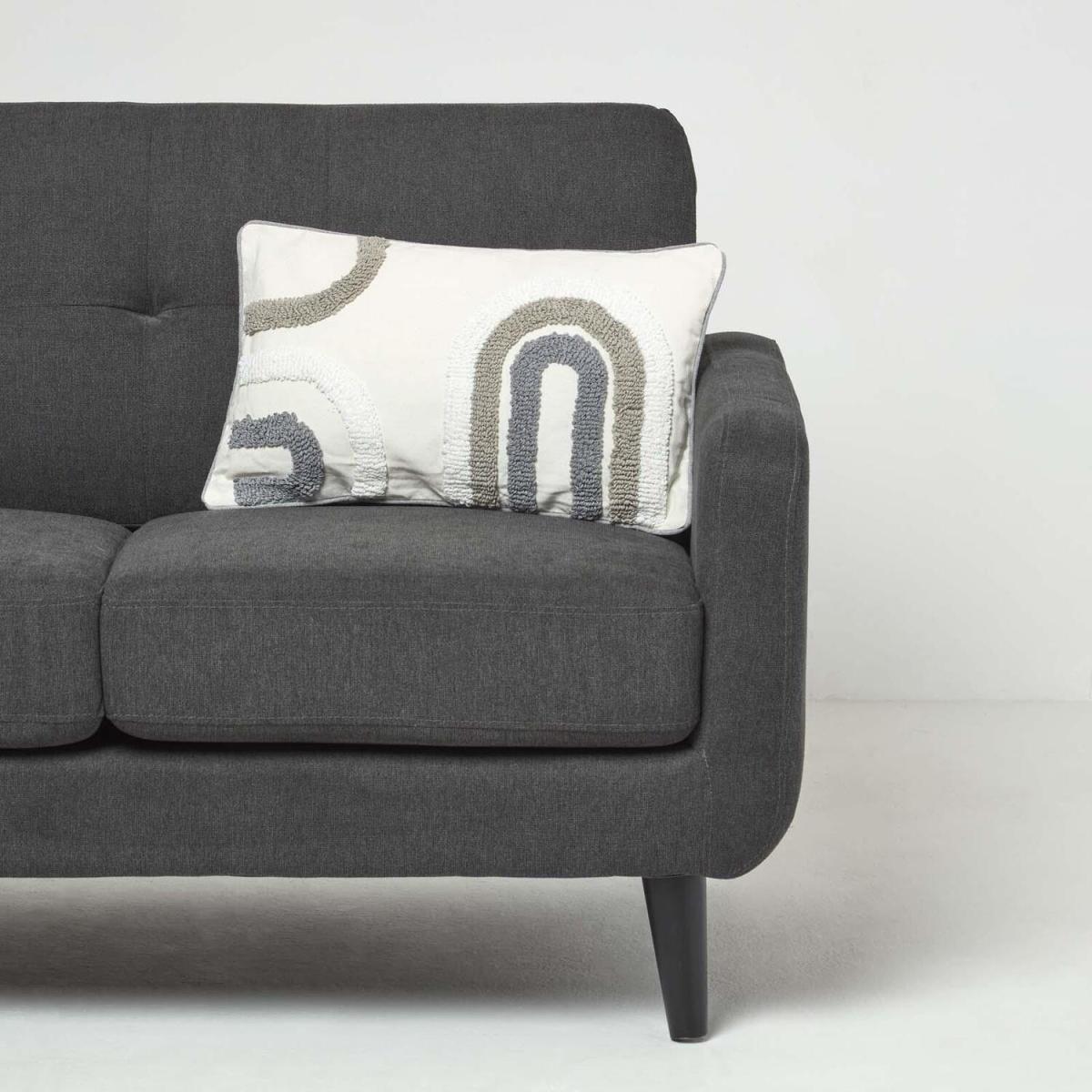 Grey Rainbow Ruffle Filled Cushion - Grey – image 4