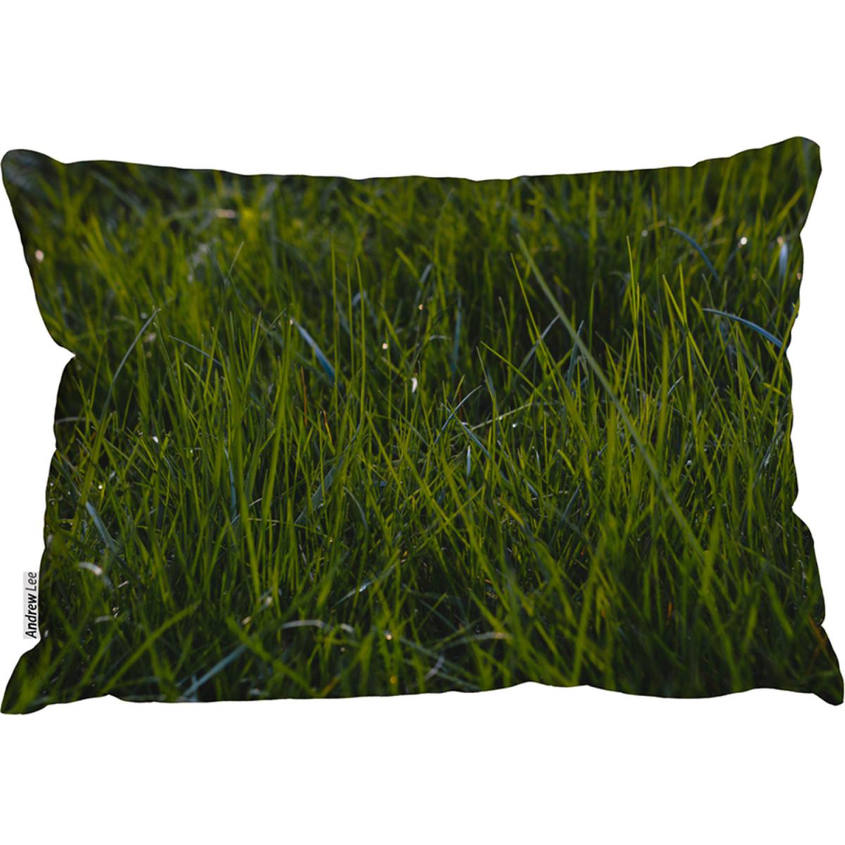 Fresh Green Grass Background, Natural Grass Cushion - Green – image 2
