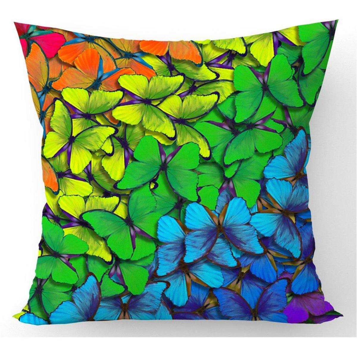 Multicoloured Butterflies Cushion - Red / 45cm – image 4