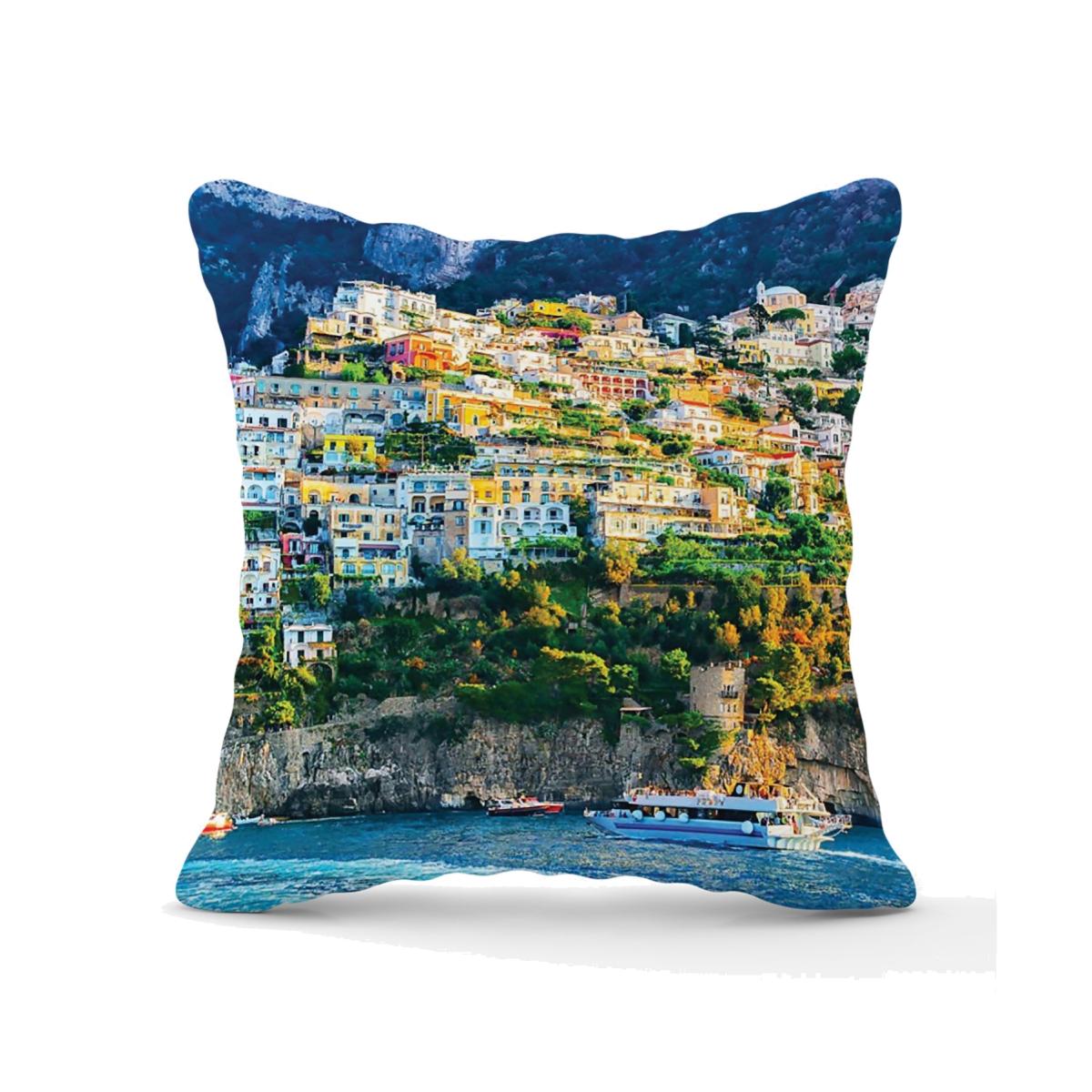Positano, Amalfi Coast Outdoor Cushion - Green / 60cm
