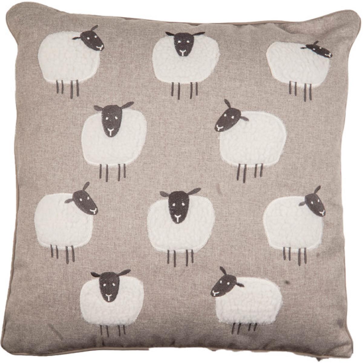 Counting Sheep Grey Applique Cushion - Grey – image 1