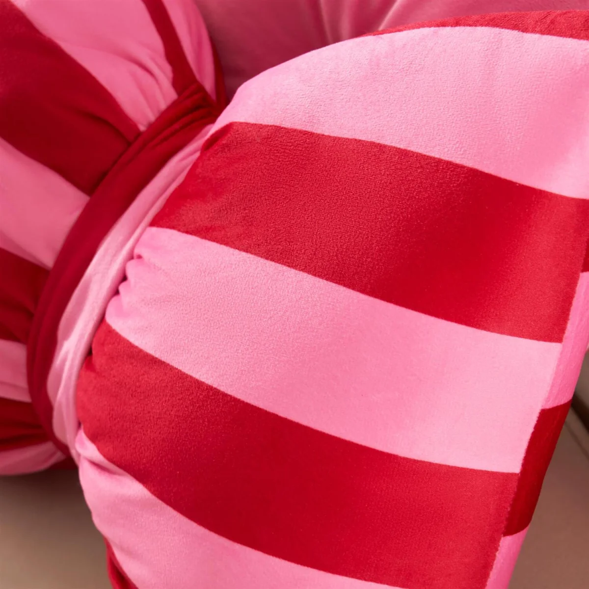 OHS Striped Bow Shaped Cushion - Pink/ Red – image 3