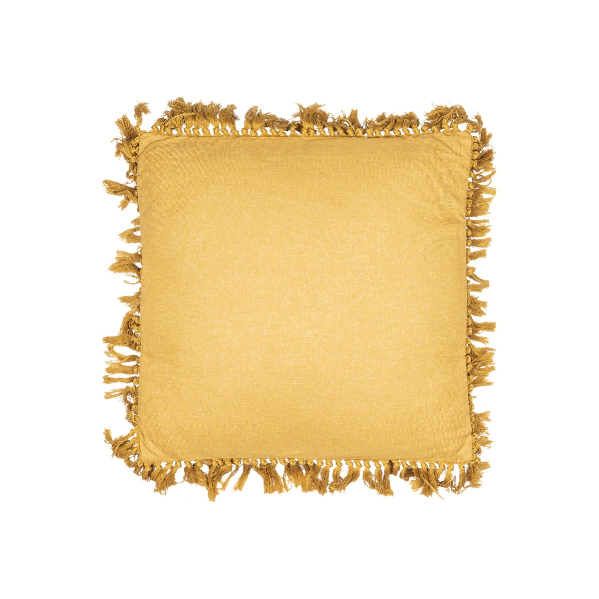 Safira Tassel Edge Cushion - Ochre – image 1