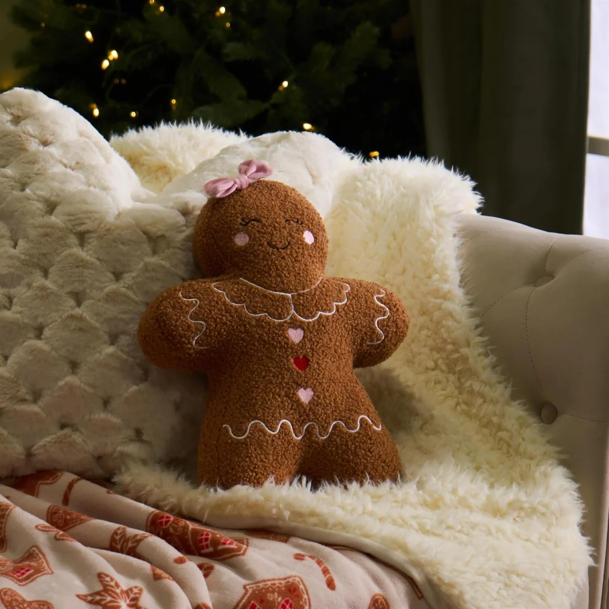 OHS Toffee the Gingerbread Girl Cushion - Brown – image 2