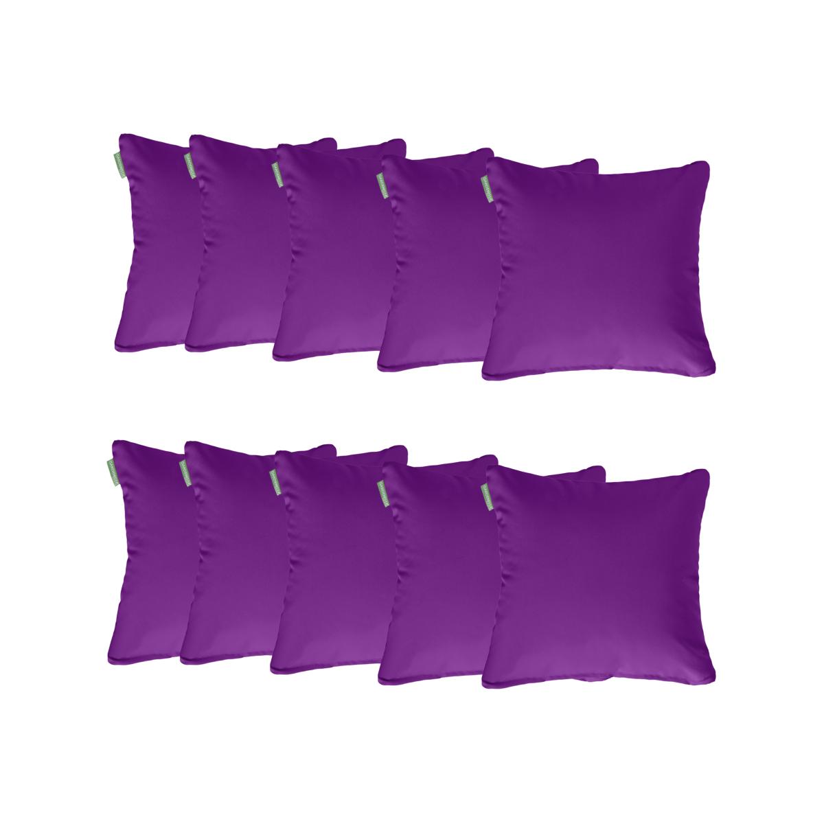 Premium Water Resistant Garden Outdoor Scatter Cushion (10 Pack) - Purple