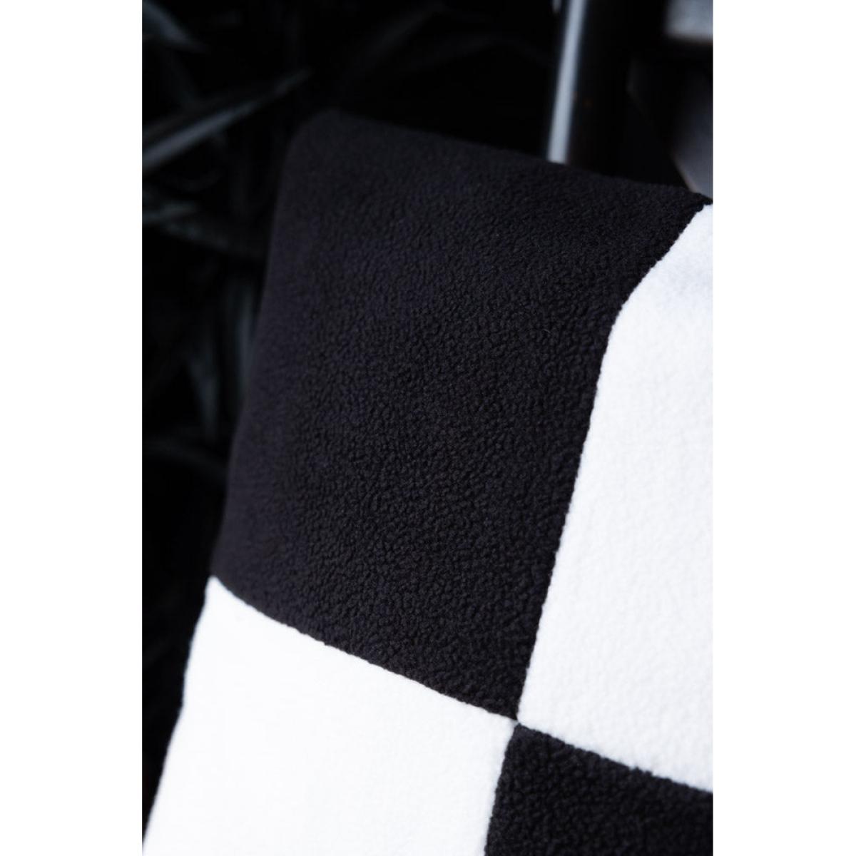 Black & White Checkered Square Cushion – image 4