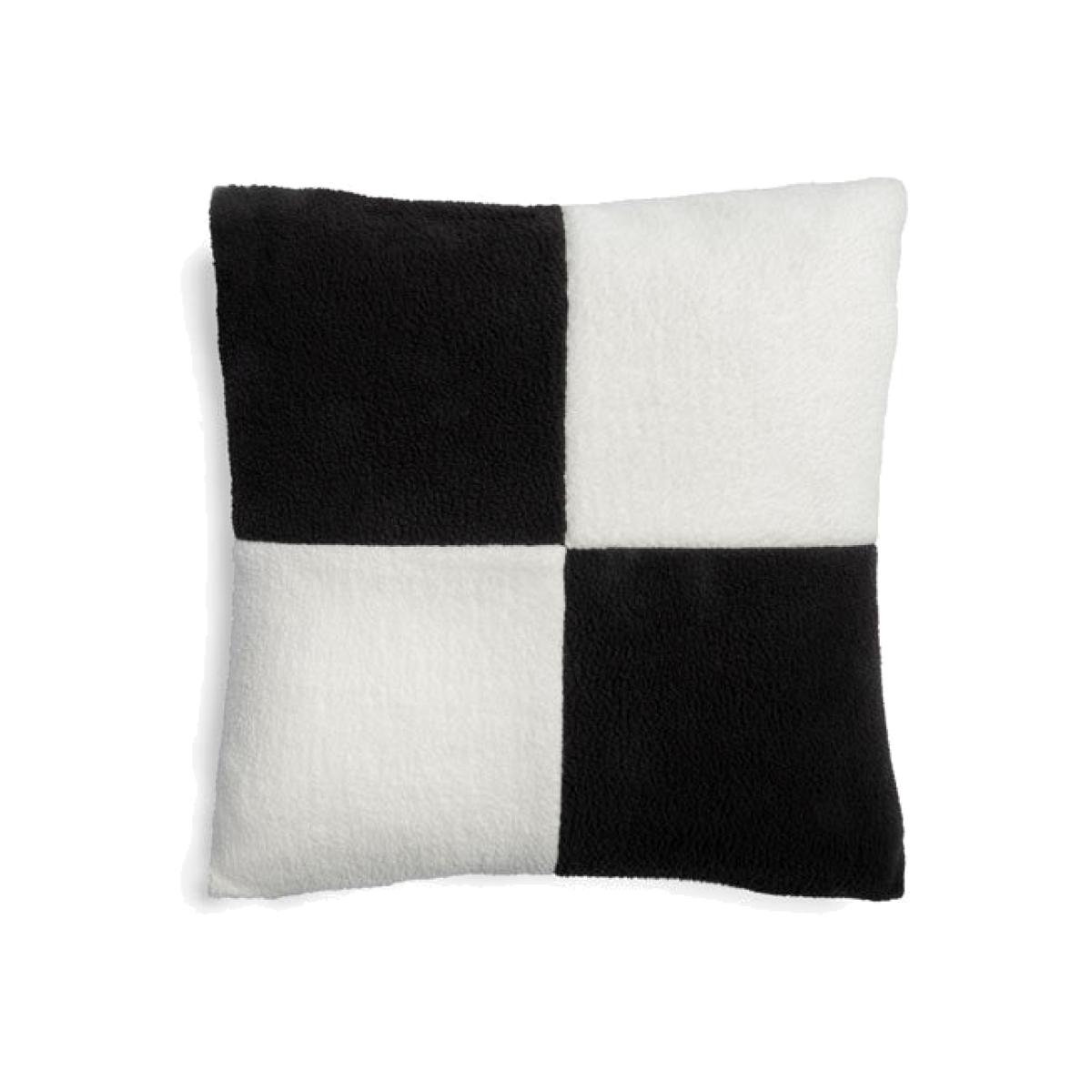 Black & White Checkered Square Cushion – image 1