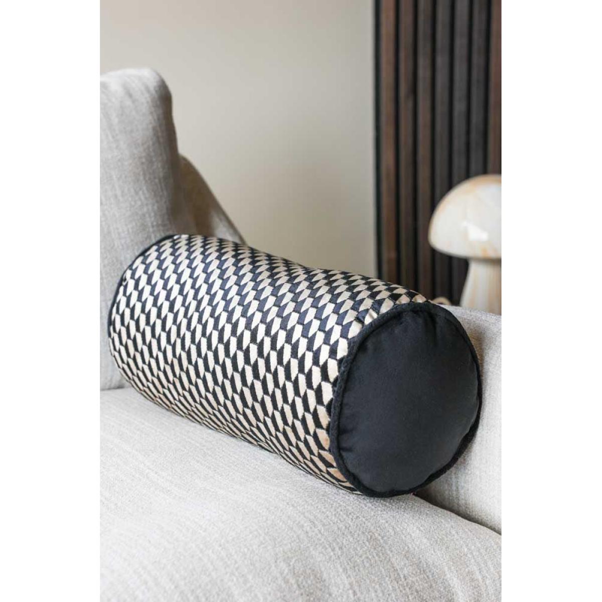 Black Geo Bolster Cushion – image 2