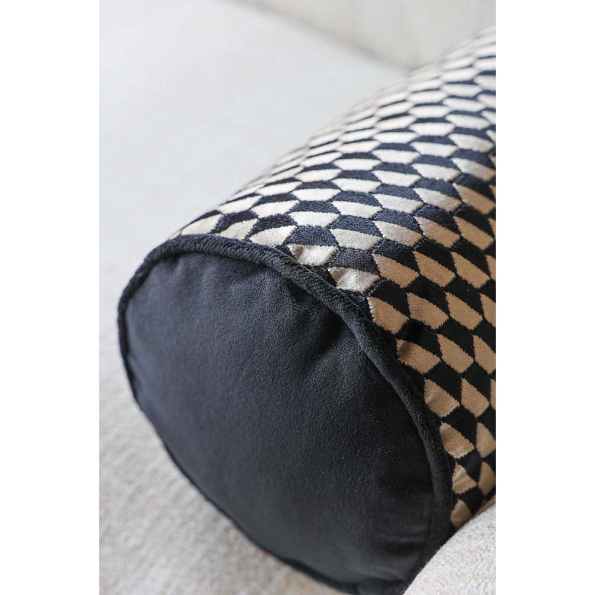 Black Geo Bolster Cushion – image 4