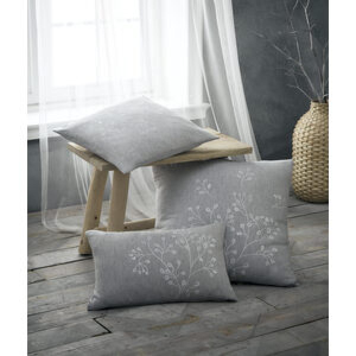 Palazzo Filled Embroidered Cushion - Grey / 56cm – image 4