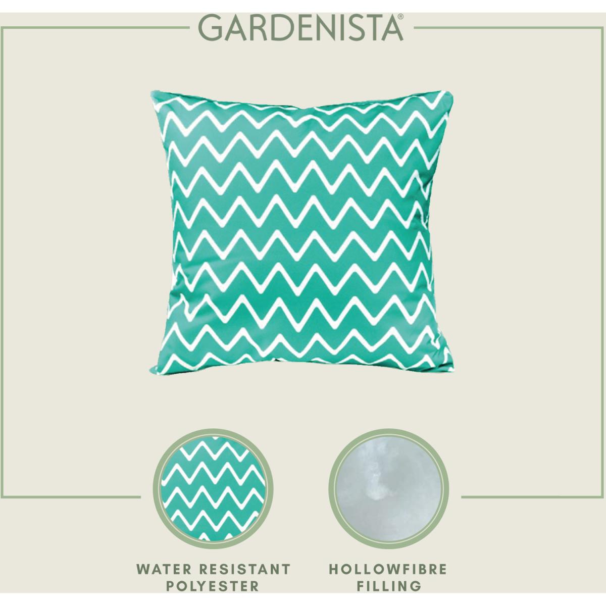 Garden Indoor Outdoor Water Resistant Square Scatter Cushion - Green – image 2