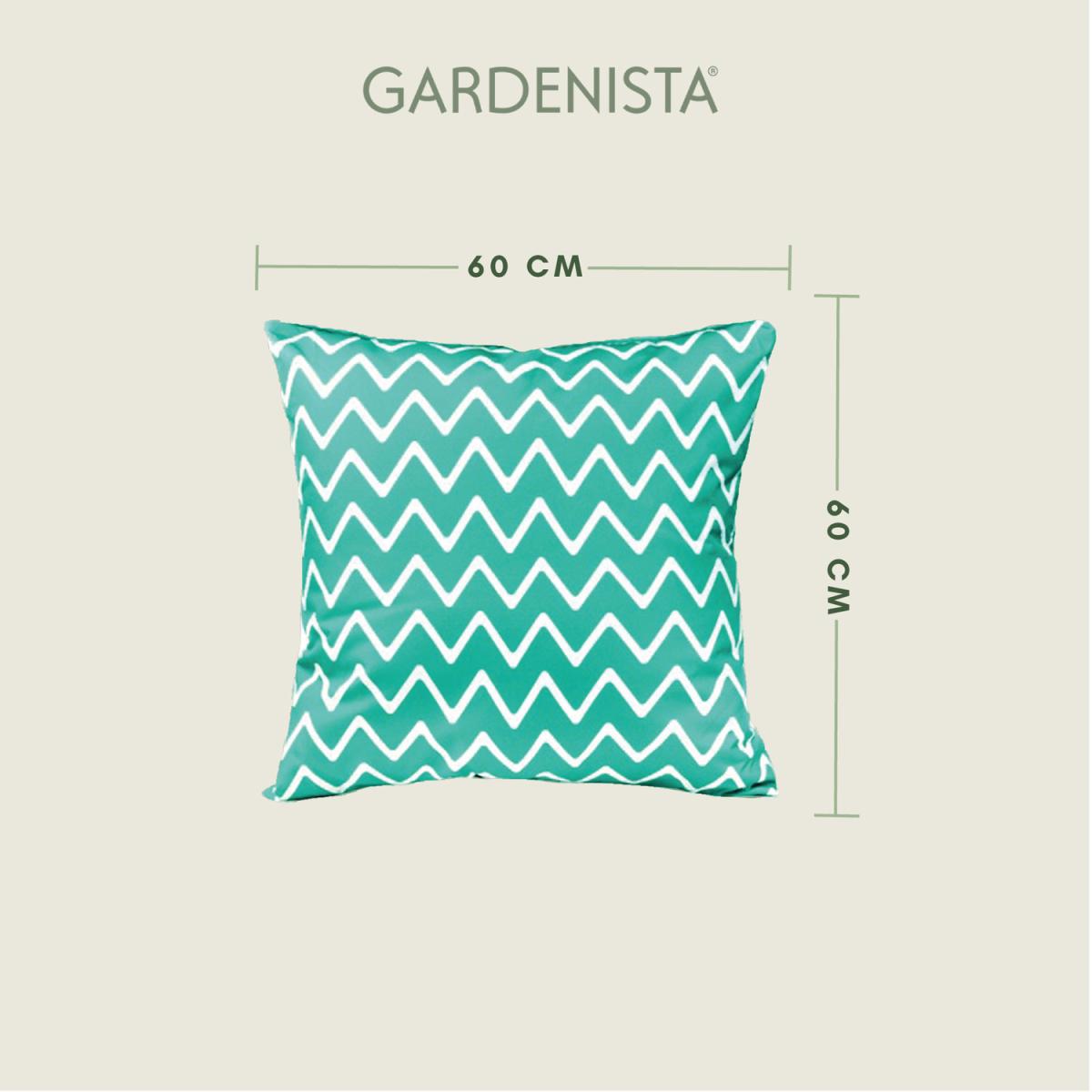 Garden Indoor Outdoor Water Resistant Square Scatter Cushion - Green – image 3
