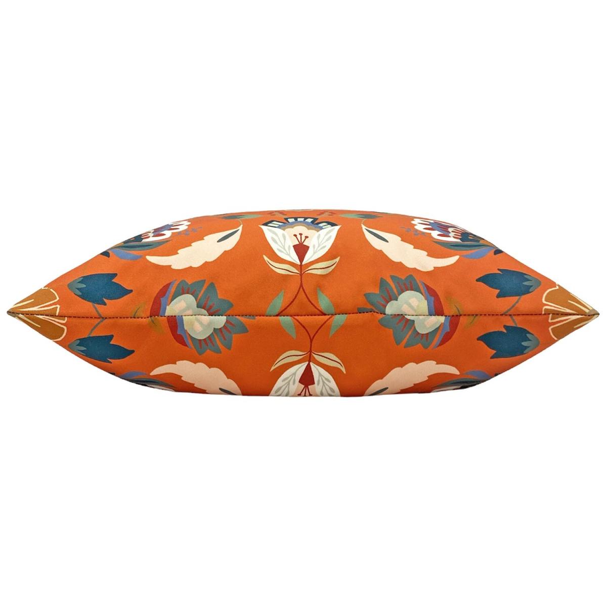 Floral Outdoor Cushion Orange – image 3