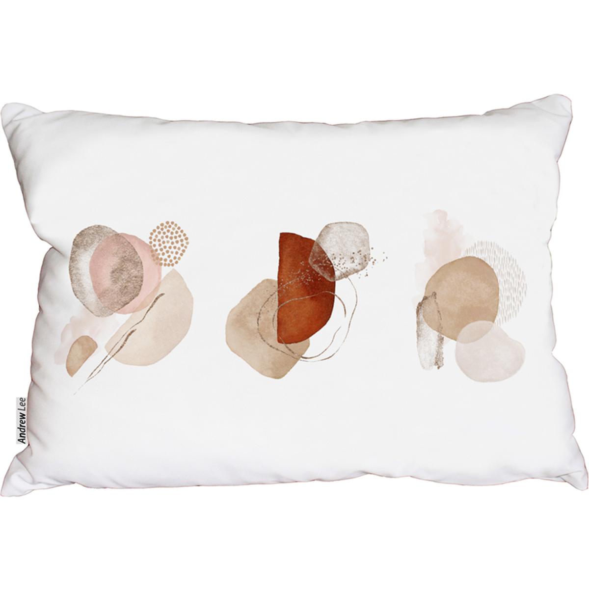 Terracotta, Orange, Blush Gold Elements Cushion - White – image 2