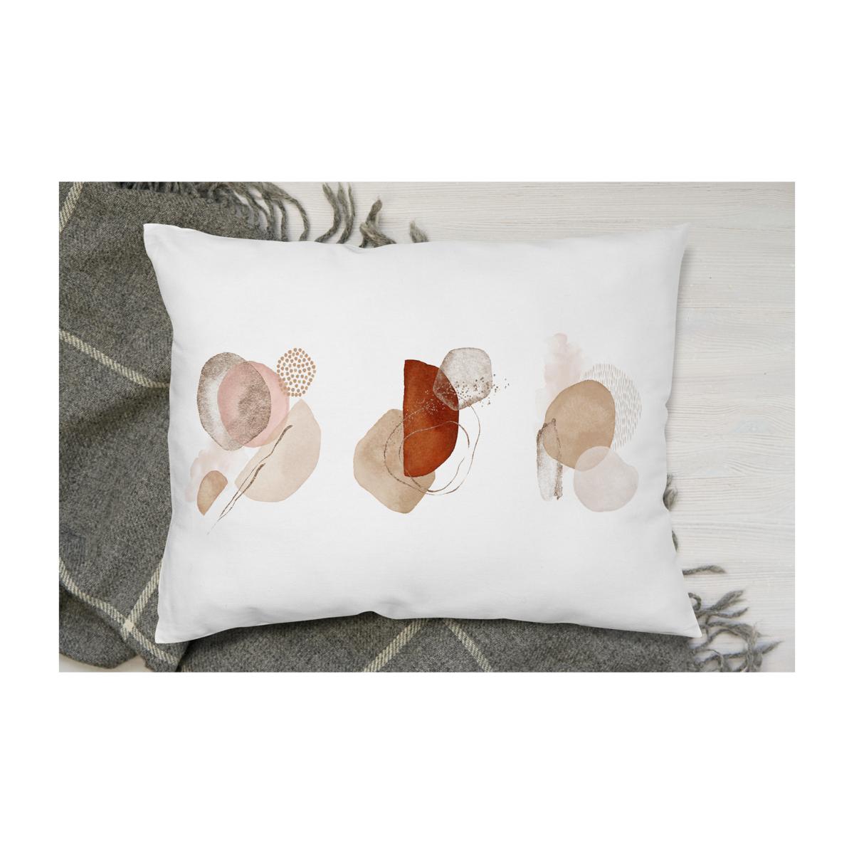 Terracotta, Orange, Blush Gold Elements Cushion - White – image 1