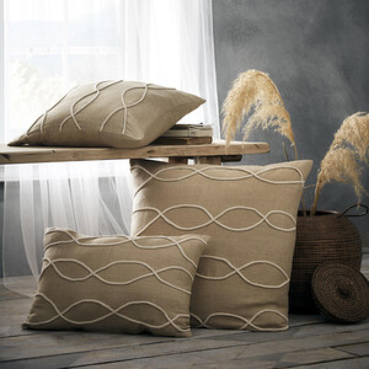 Amara Filled Rope Cushion - Brown / 32x50cm – image 2