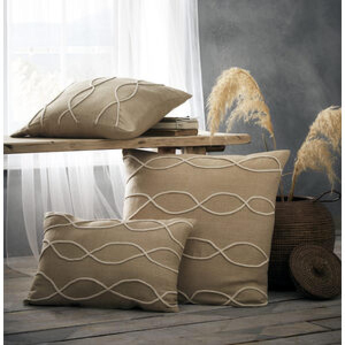 Amara Filled Rope Cushion - Brown / 32x50cm – image 3