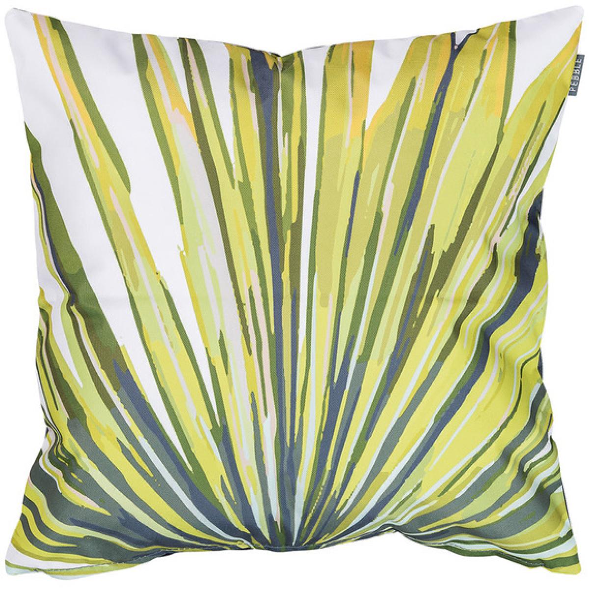 Palm Print Outdoor Cushion - Palm Print/Lime Green – image 1