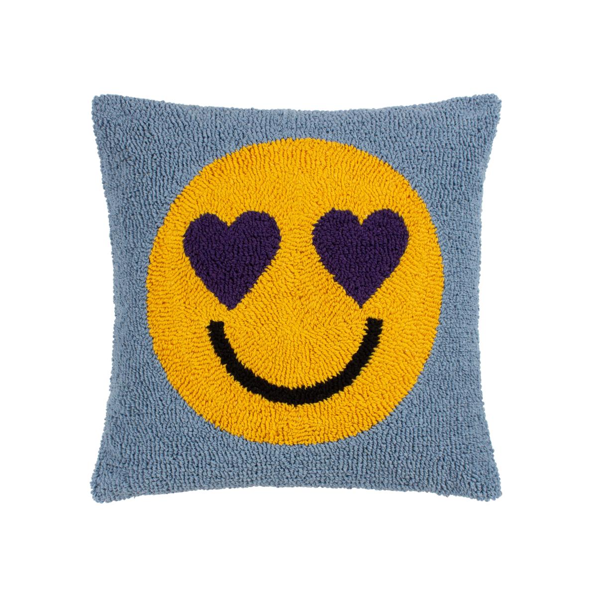 Smile Knitted Cushion - Purple Power / Feather