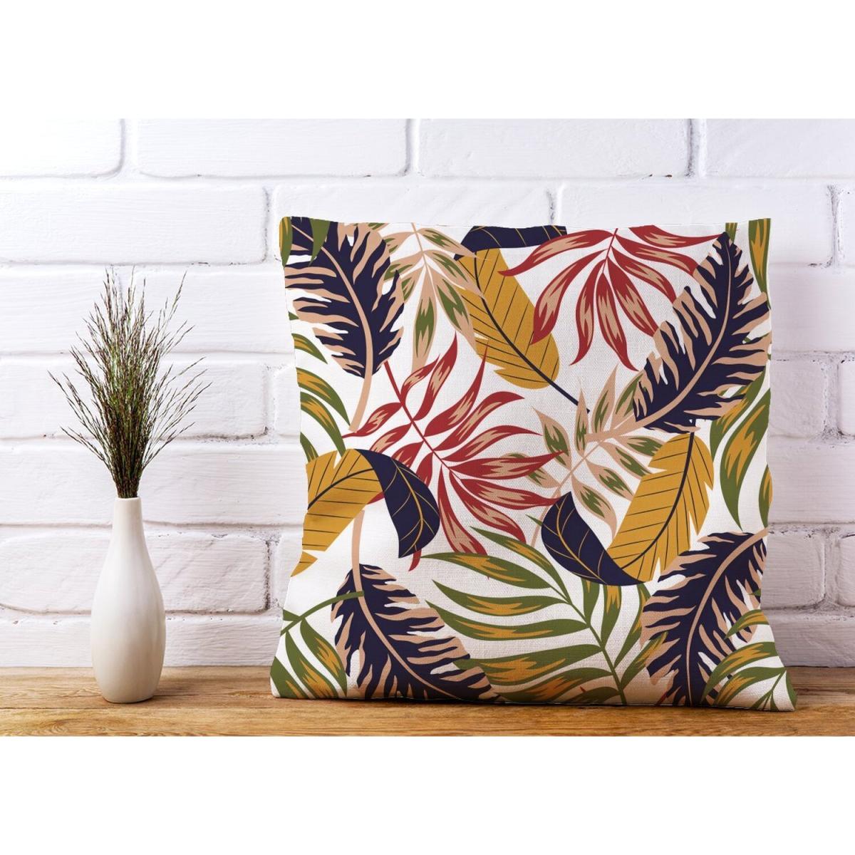 Hawaiian Style Jungle Leaves Cushion - Brown / 60cm – image 2