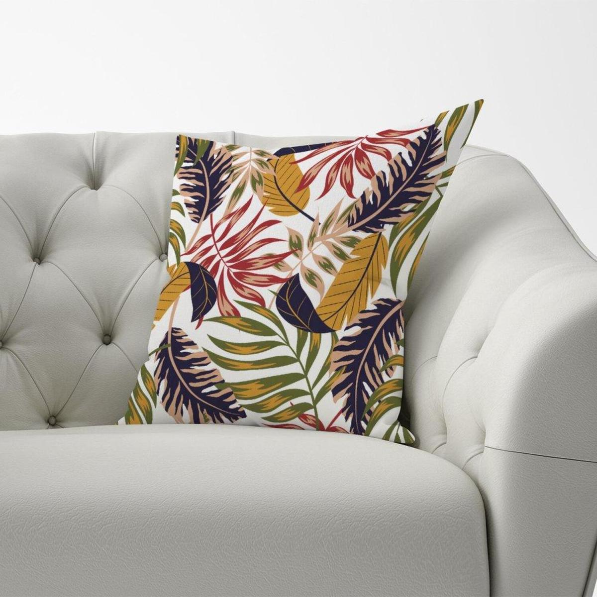 Hawaiian Style Jungle Leaves Cushion - Brown / 60cm – image 3