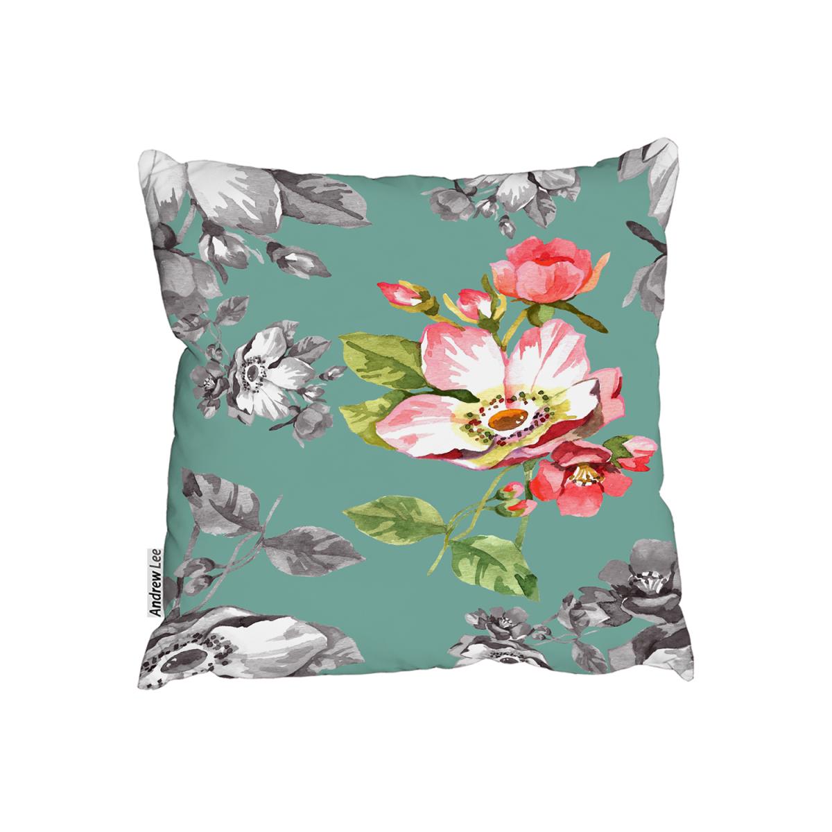 Bright Flower On Green Outdoor Cushion - Green / 45cm – image 2
