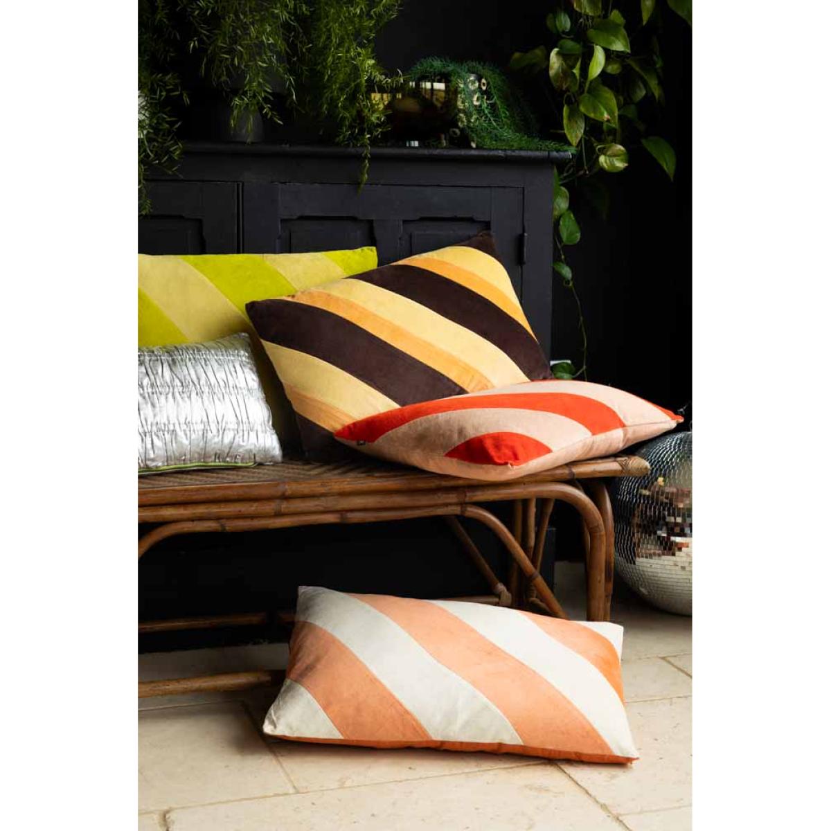 HKliving '70s Stripe Velvet Cushion – image 4