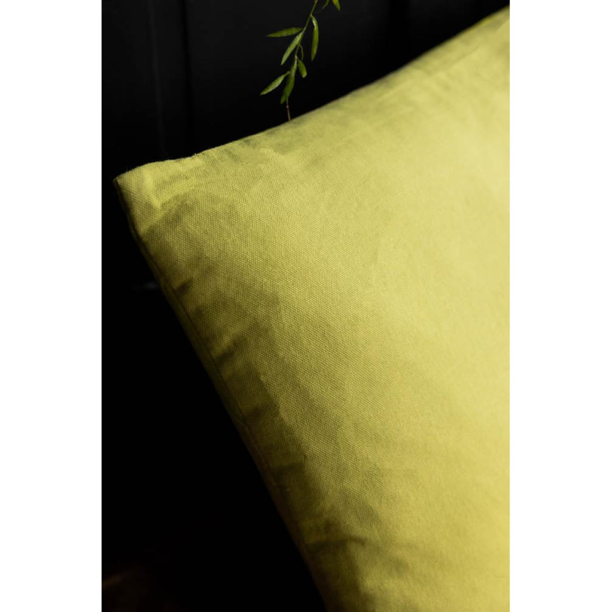 HKliving Yellow & Green Stripe Velvet Cushion – image 5