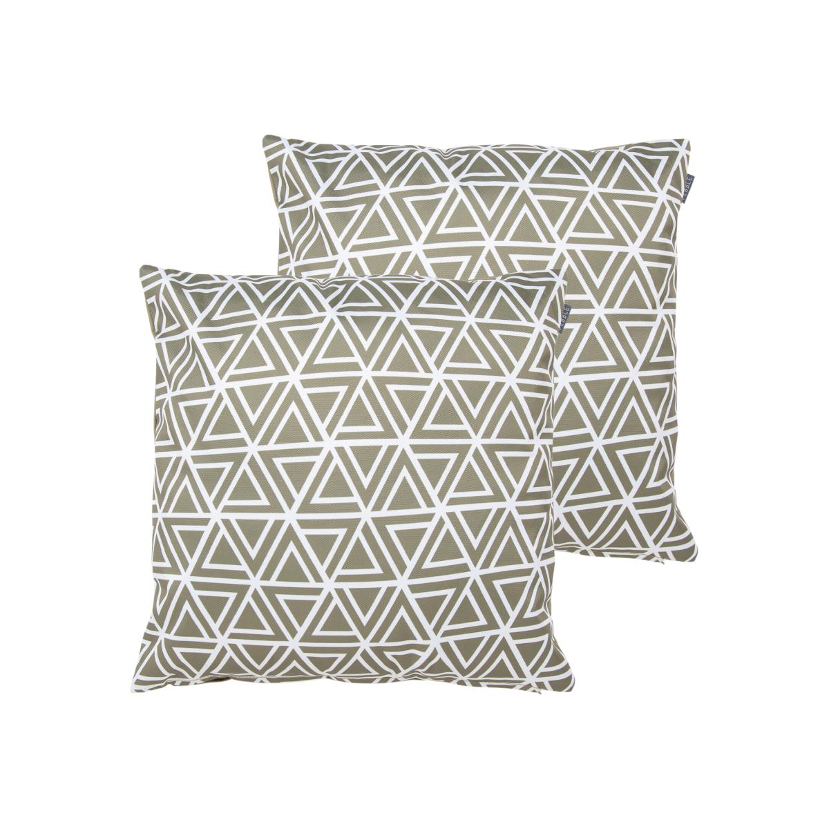 Geometric Print Outdoor Cushion (Set of 2) - Green – image 1