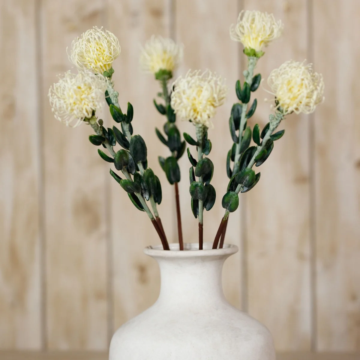 Hill Interiors Pincushion Protea Spray Artificial Flower - Cream – image 3