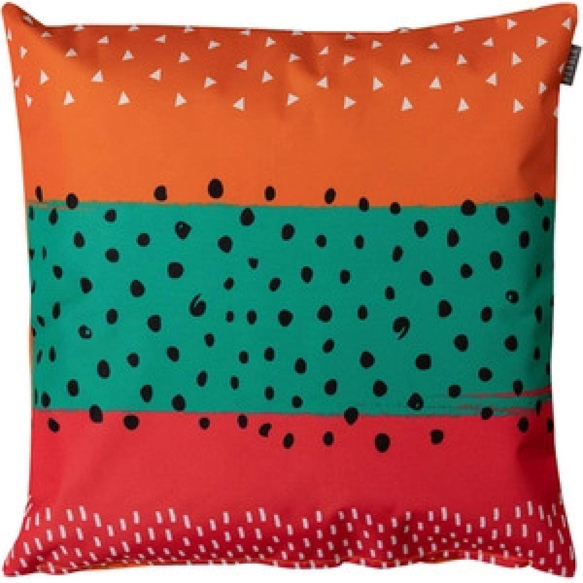 Brush Stripe Outdoor Cushion - Stripe/Orange Reverse – image 2