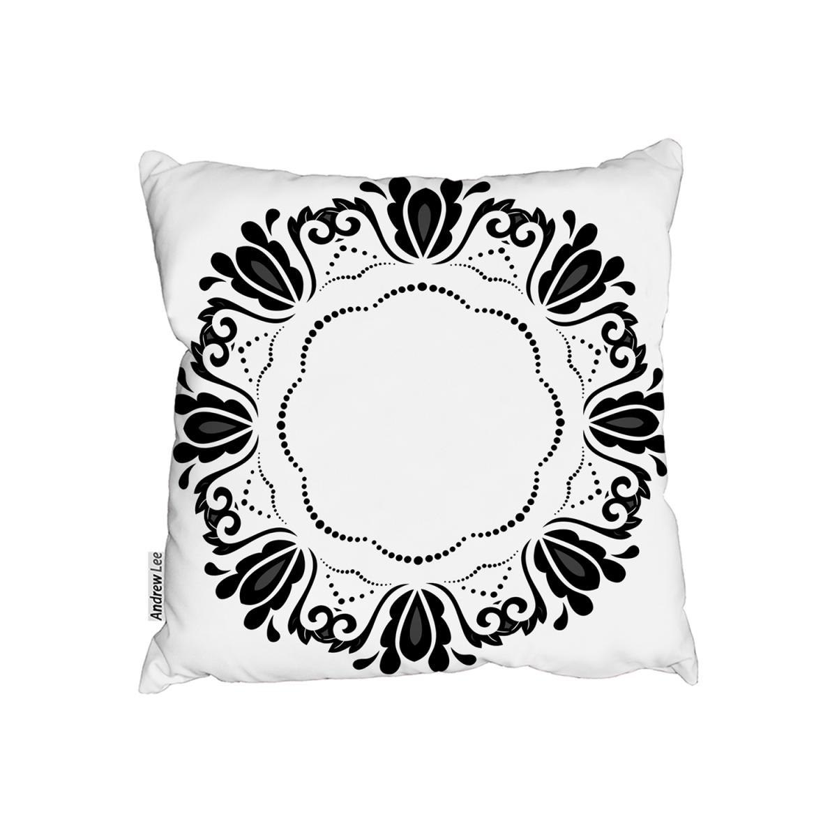 Decorative Floral Element Outdoor Cushion - Black / 60cm – image 2