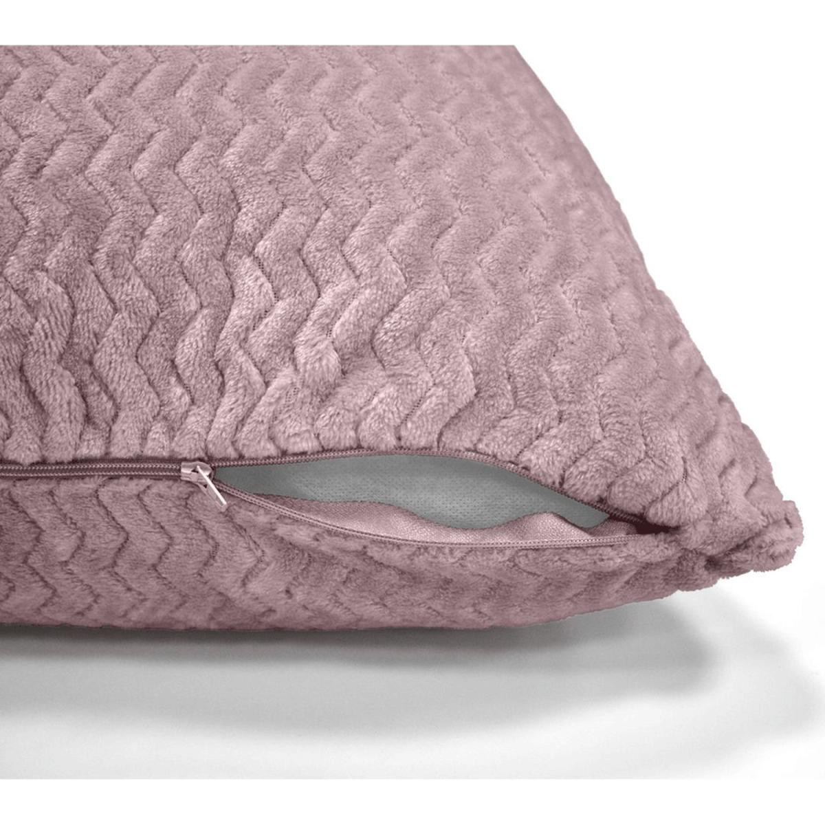 Snug Soft Chevron Patterned Mink Cushion Small - Red – image 5