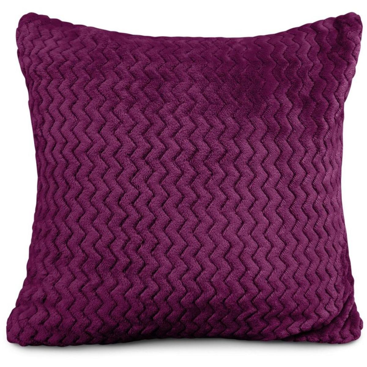 Snug Soft Chevron Patterned Mink Cushion Small - Red – image 6