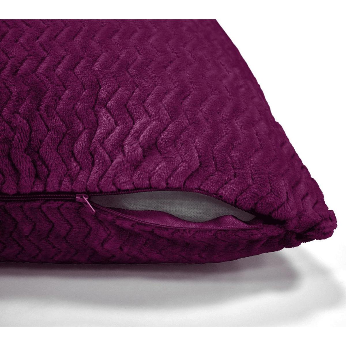 Snug Soft Chevron Patterned Mink Cushion Small - Red – image 9