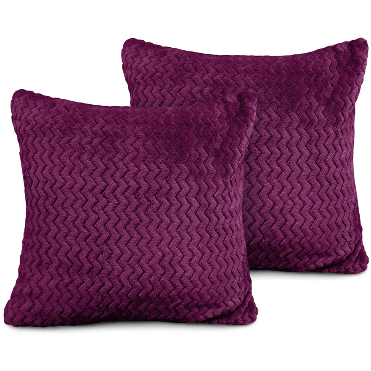 Snug Soft Chevron Patterned Mink Cushion Small - Red – image 10
