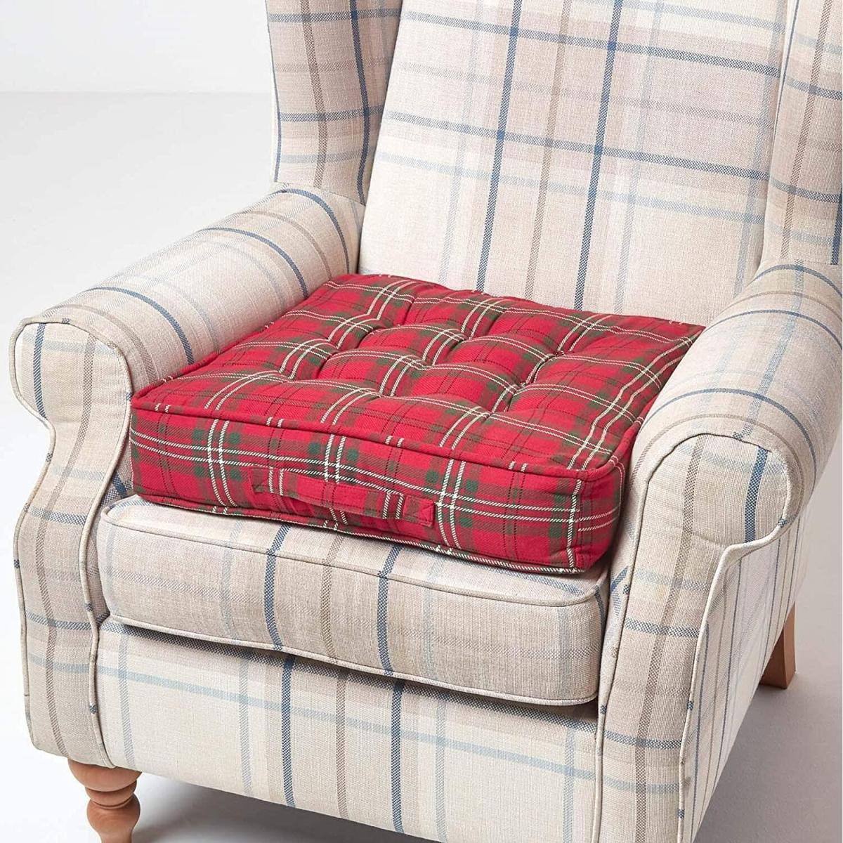 Armchair Booster Cushion in Edward Tartan - Edward Tartan – image 6