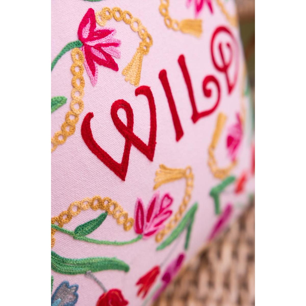 Wild Embroidered Cushion – image 5