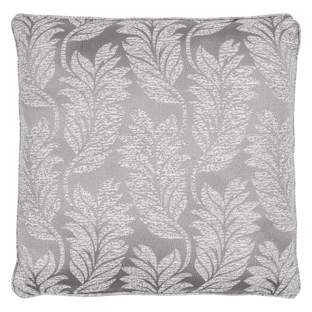 Metallic Jacquard Leaf Cushion - Duck Egg – image 5