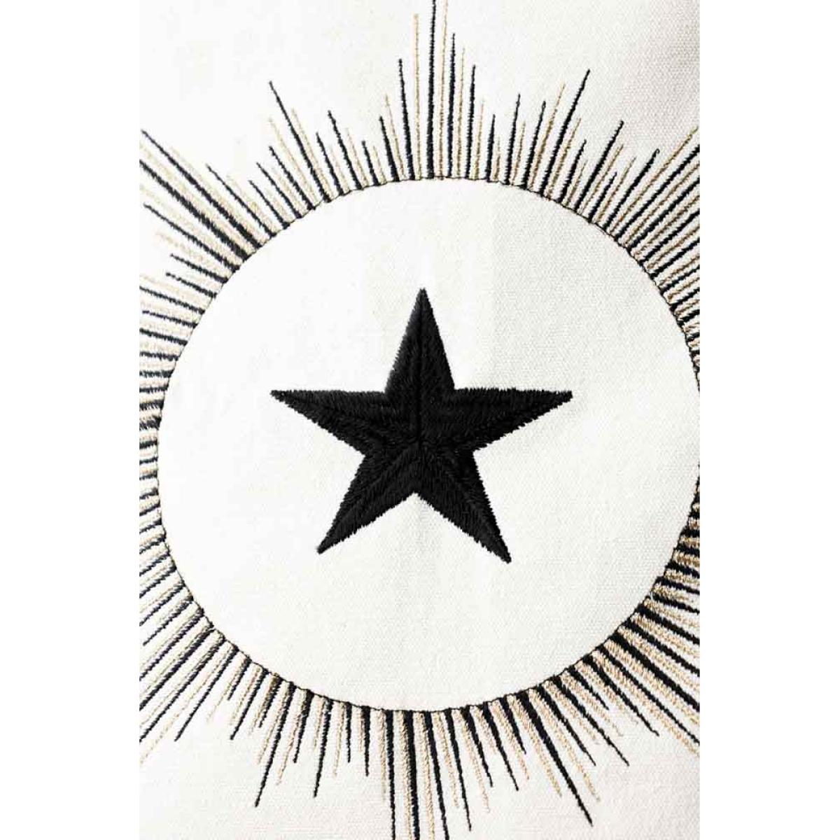 White Star Embroidered Cushion – image 3