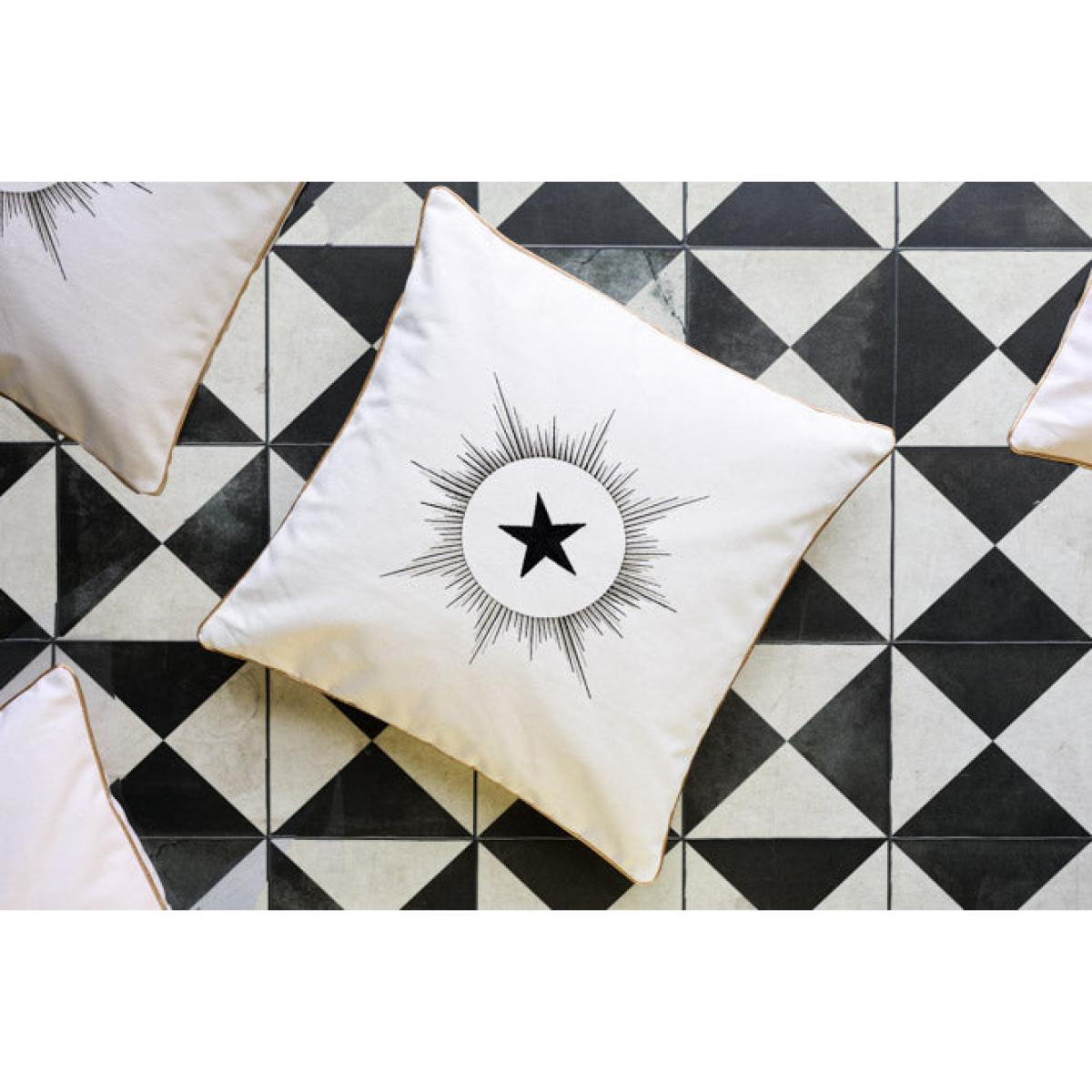 White Star Embroidered Cushion – image 8
