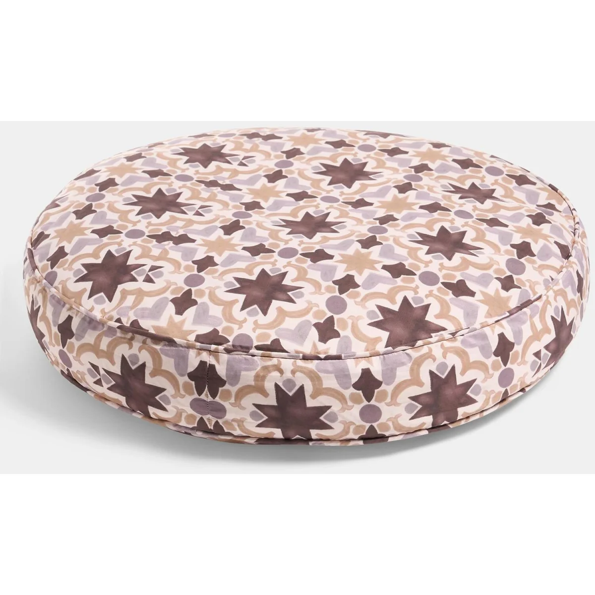 Indoor/Outdoor Round Bows Print Filled Cushion - Natural / 61cm – image 4