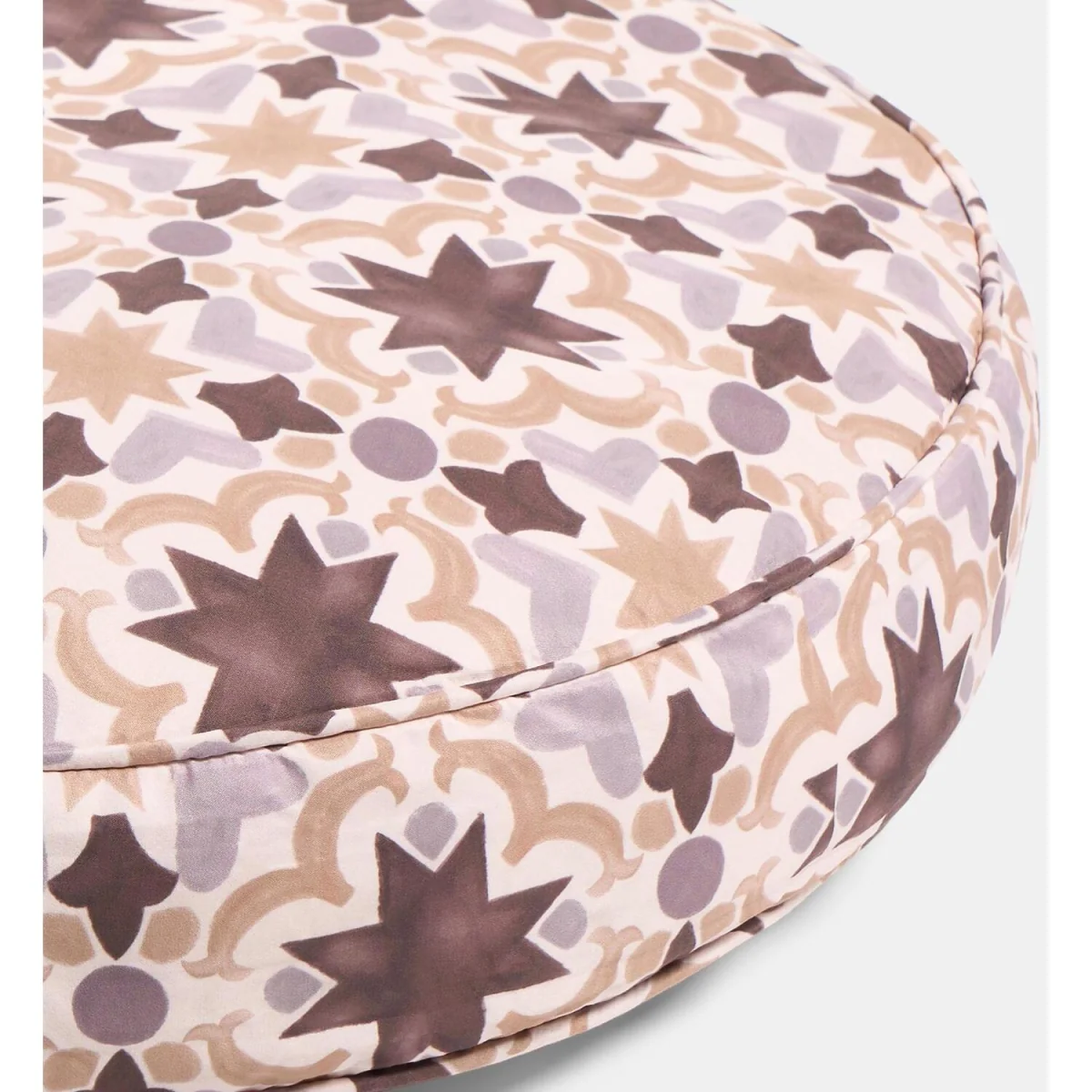 Indoor/Outdoor Round Bows Print Filled Cushion - Natural / 61cm – image 5