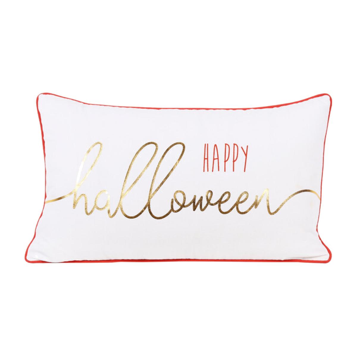 Happy Halloween Foiled Cushion - Rust – image 1