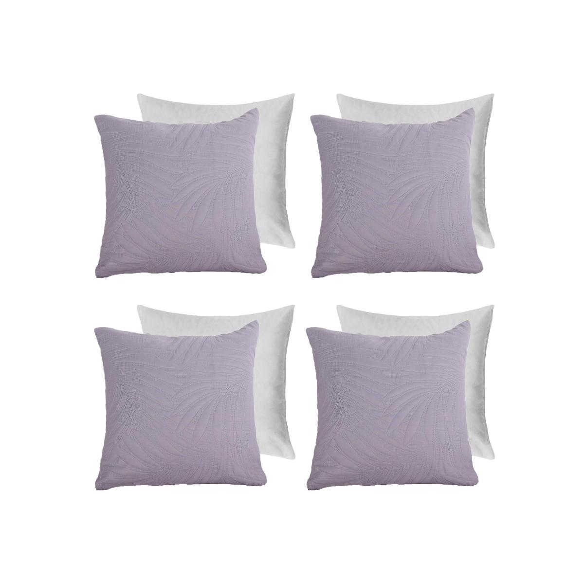 Pack Of Leaf Pinsonic Filled Cushions - Grey / 4
