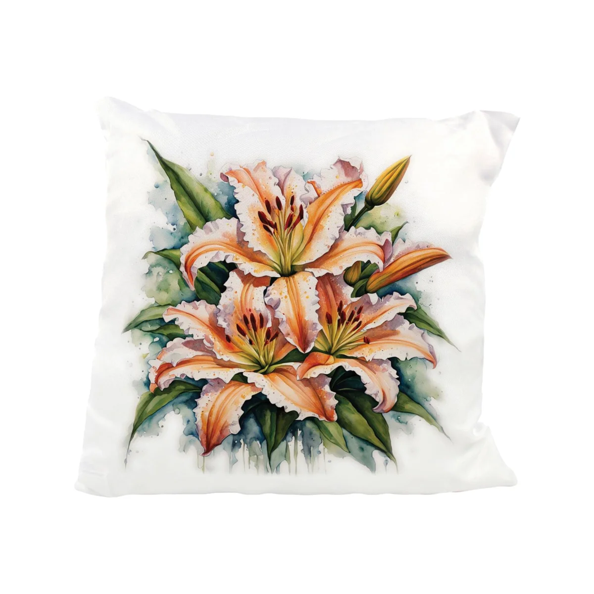 Garden Watercolours Lily Cushion - Multi – image 1
