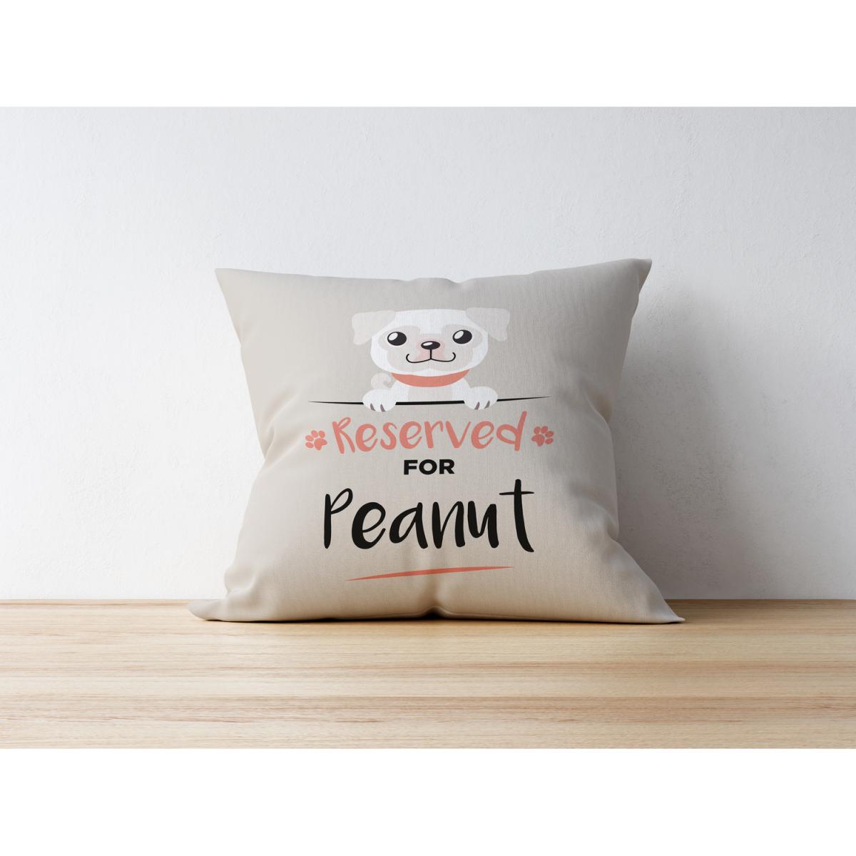 Personalised White Pug Cushion – image 2