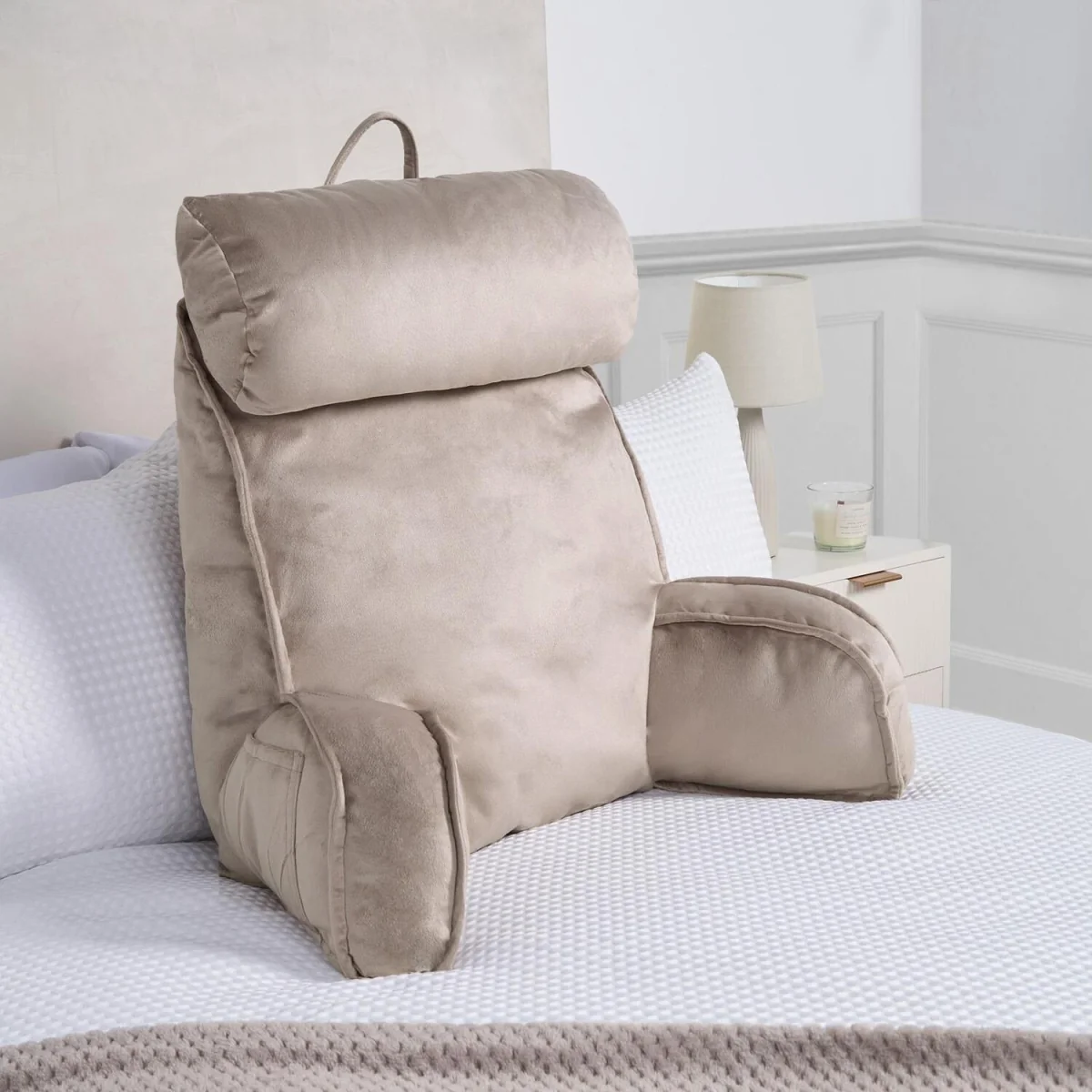 OHS Gaming Cuddle Cushion with Head Rest - Mink / Machine Washable – image 2